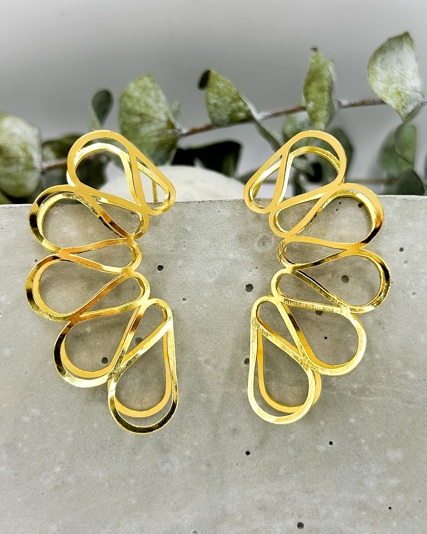 Shadowed Butterfly Stud