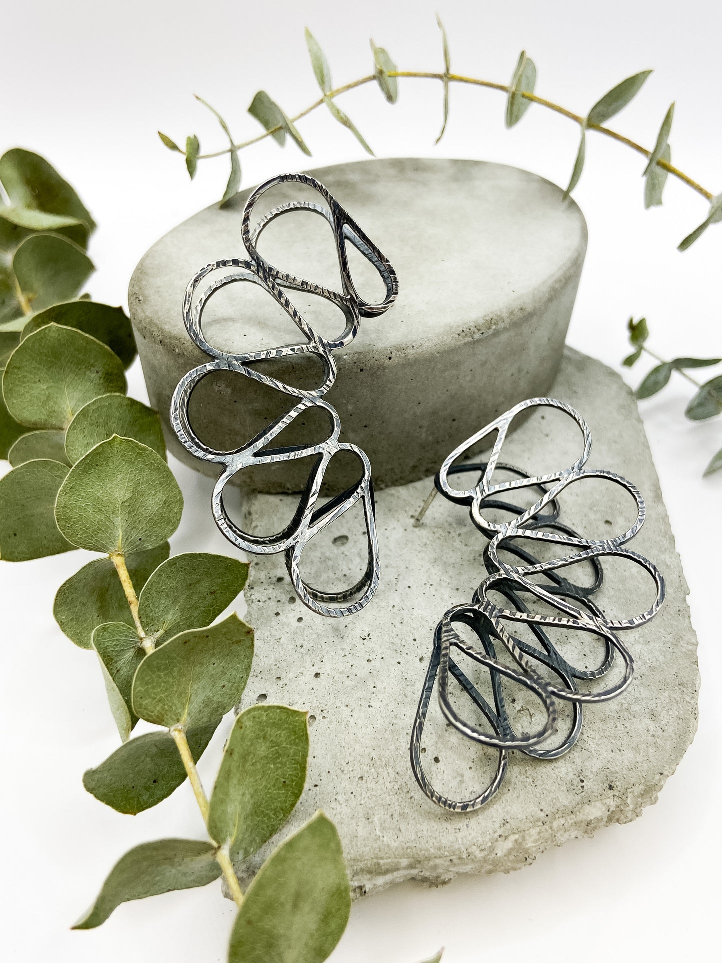 Shadowed Butterfly Stud