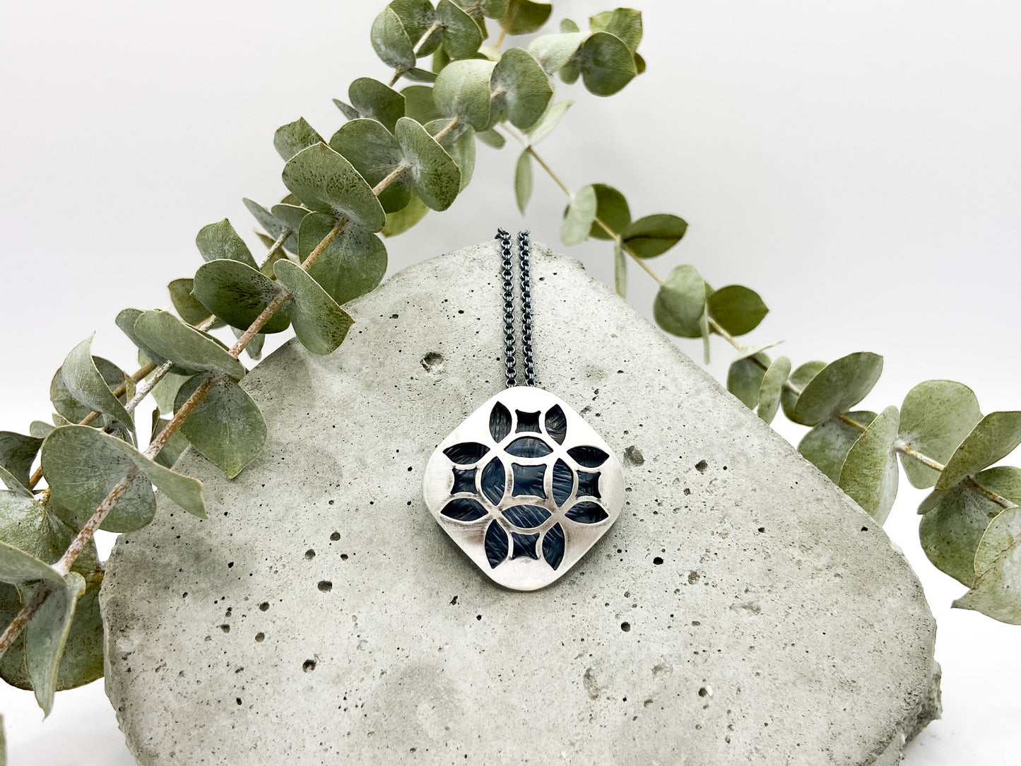 Hydrangea Puff Intersection Pendant