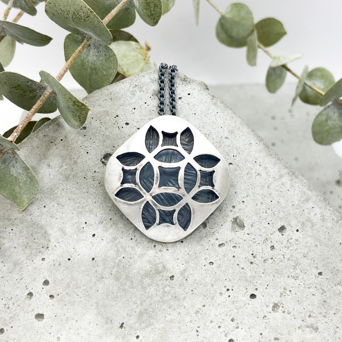 Hydrangea Puff Intersection Pendant