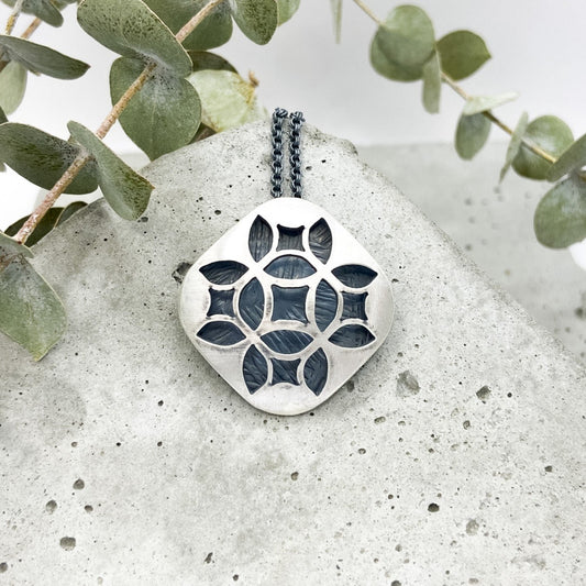 Hydrangea Puff Intersection Pendant